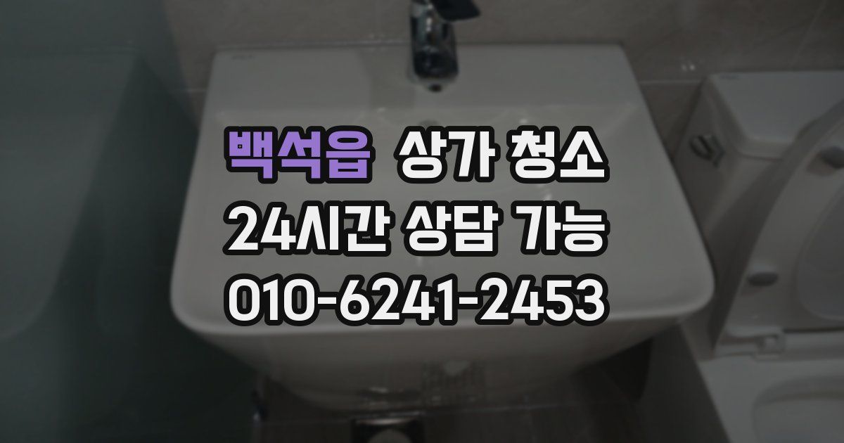 백석읍 상가 청소