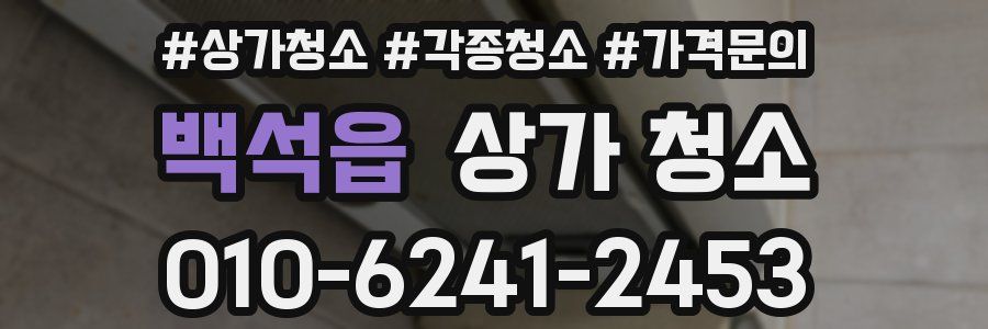 백석읍 상가 청소