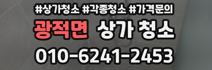 광적면 상가 청소