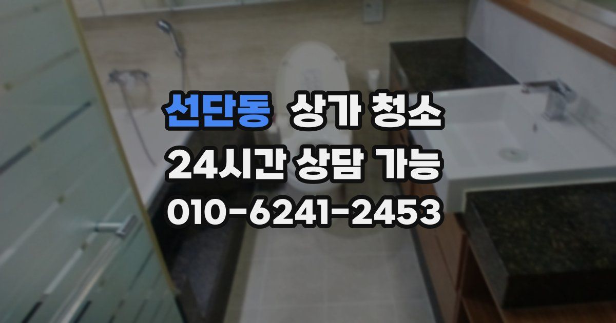 선단동 상가 청소