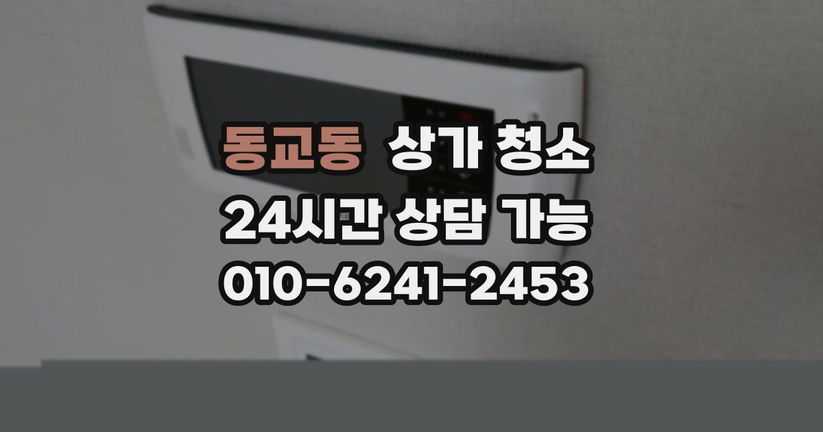 동교동 상가 청소