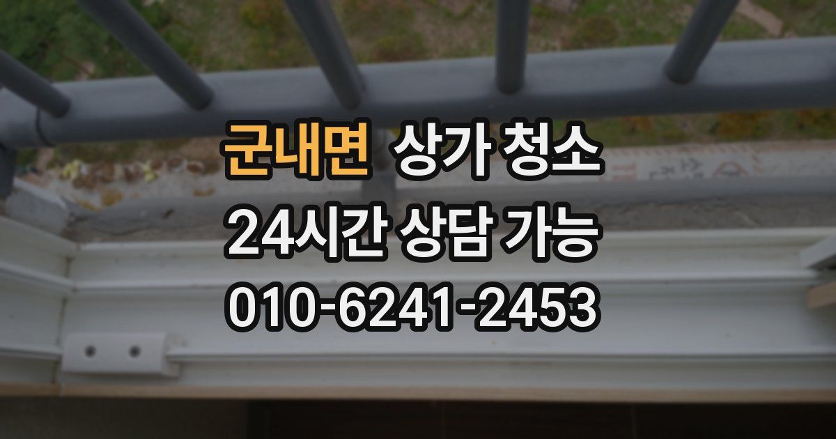 군내면 상가 청소
