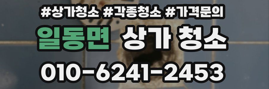 일동면 상가 청소