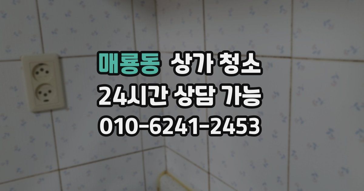 매룡동 상가 청소