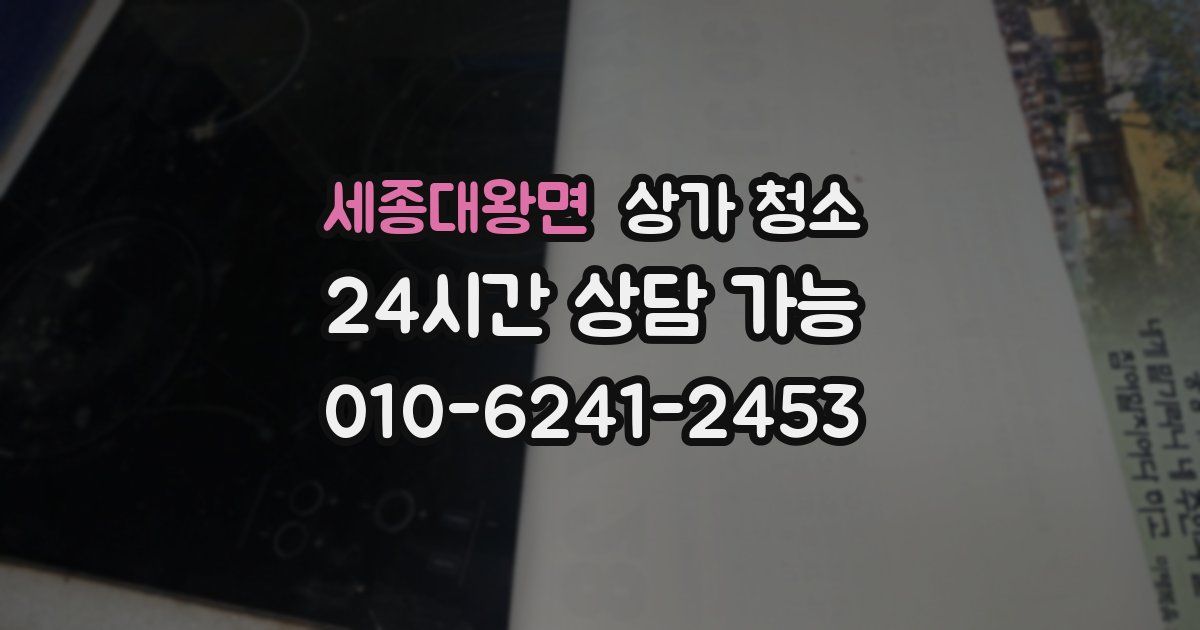 세종대왕면 상가 청소