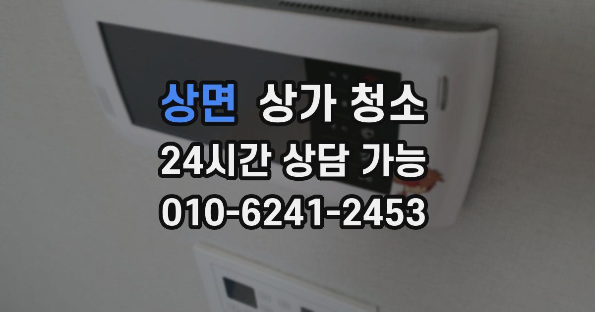 상면 상가 청소