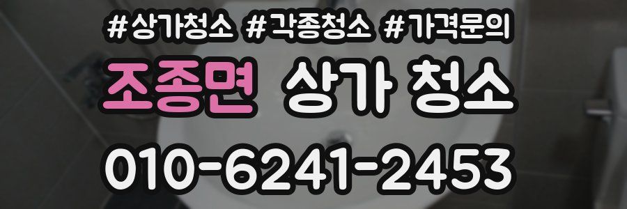 조종면 상가 청소