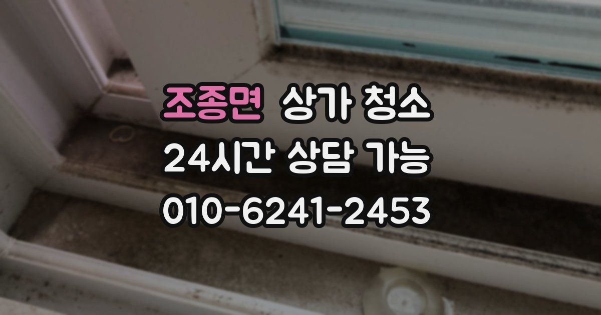 조종면 상가 청소