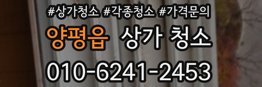 양평읍 상가 청소