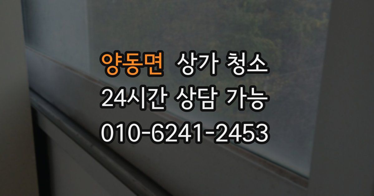 양동면 상가 청소
