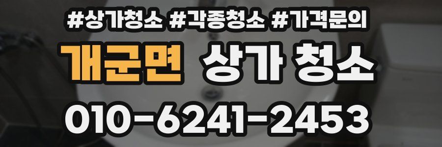 개군면 상가 청소