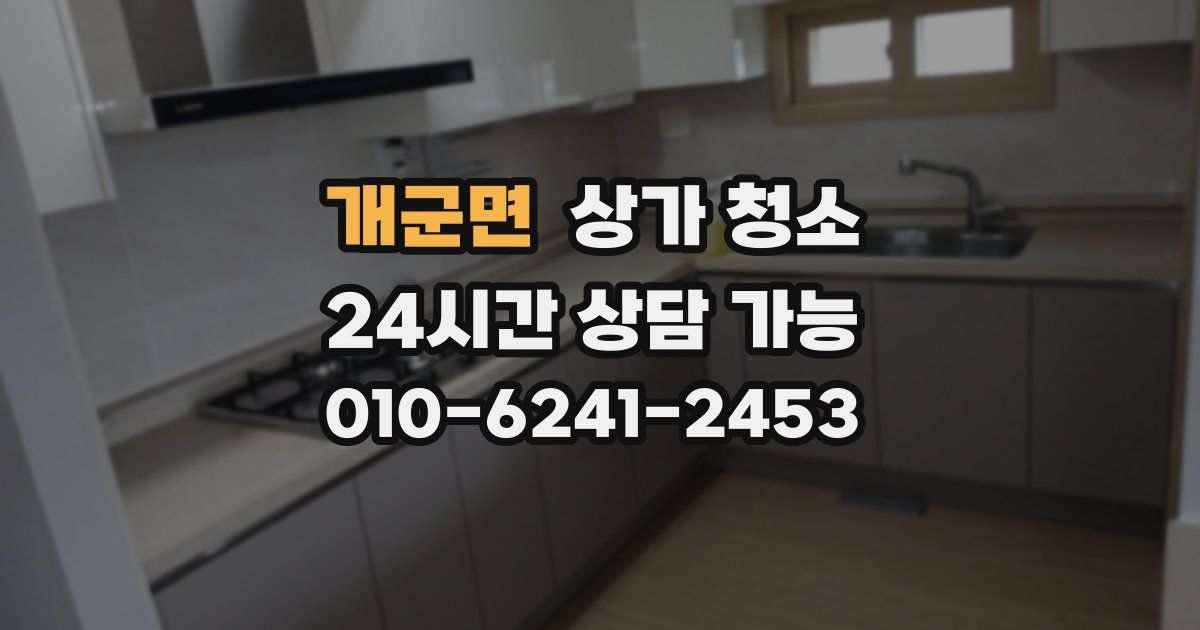 개군면 상가 청소