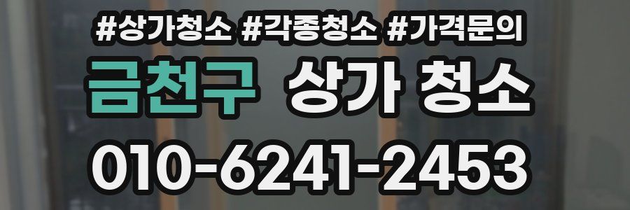 금천구 상가 청소