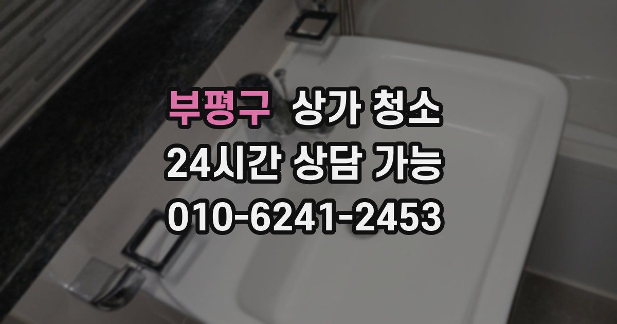 부평구 상가 청소