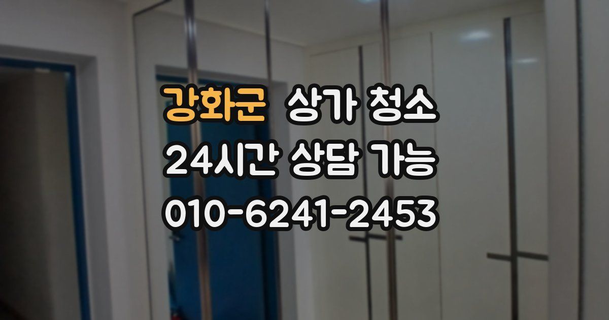 강화군 상가 청소