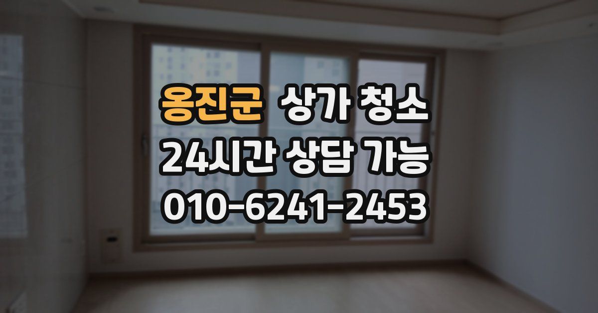 옹진군 상가 청소