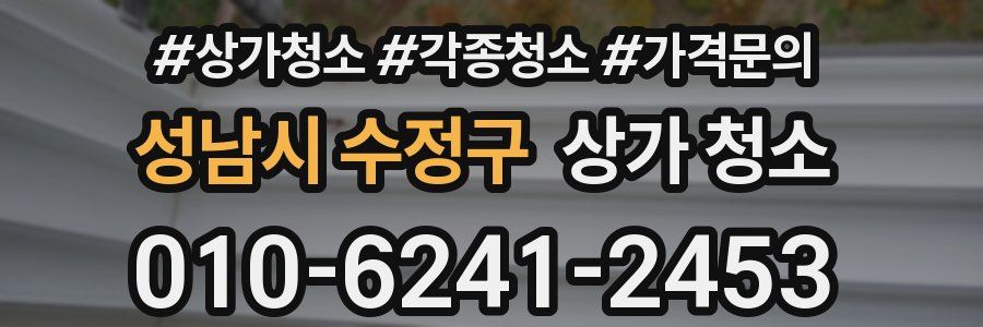 성남시 수정구 상가 청소