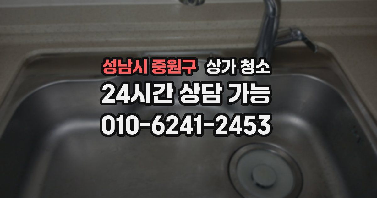 성남시 중원구 상가 청소