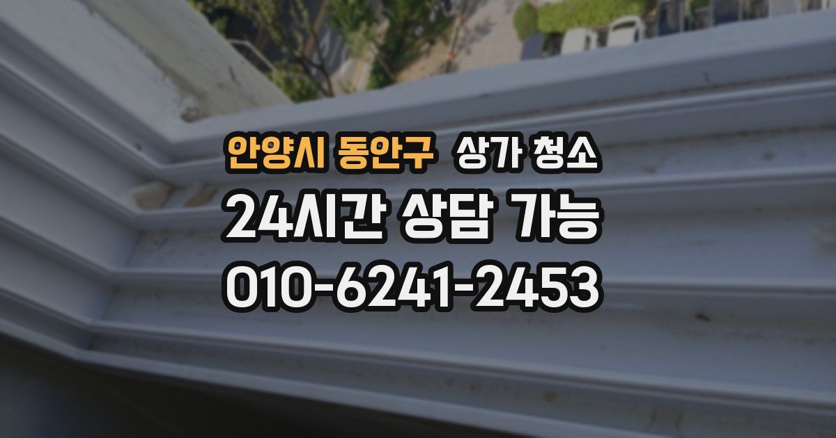안양시 동안구 상가 청소