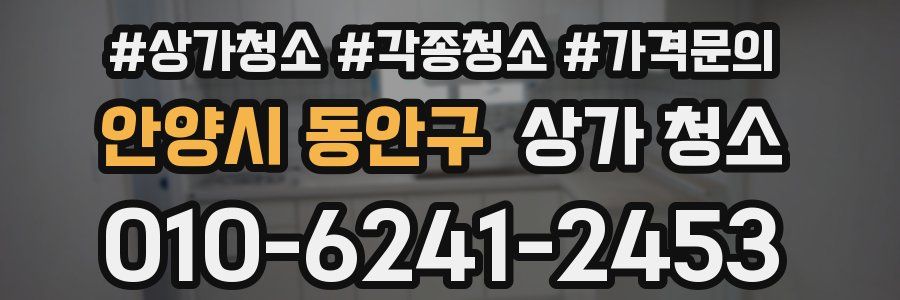 안양시 동안구 상가 청소