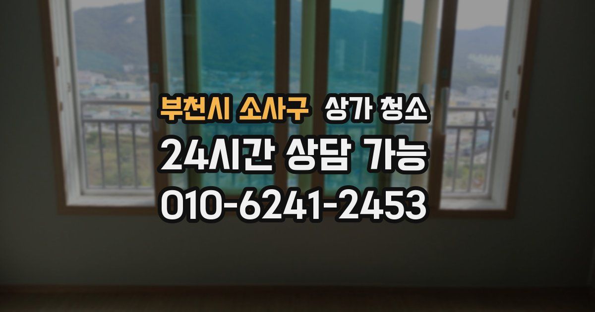부천시 소사구 상가 청소