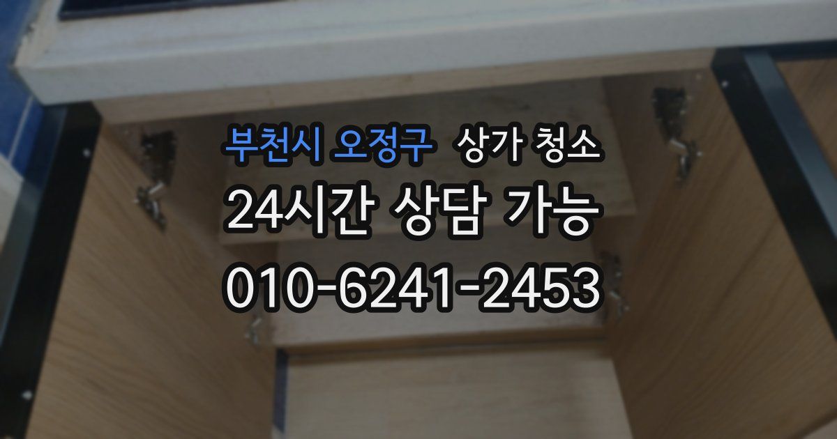 부천시 오정구 상가 청소