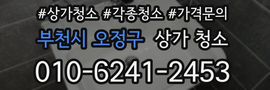 부천시 오정구 상가 청소