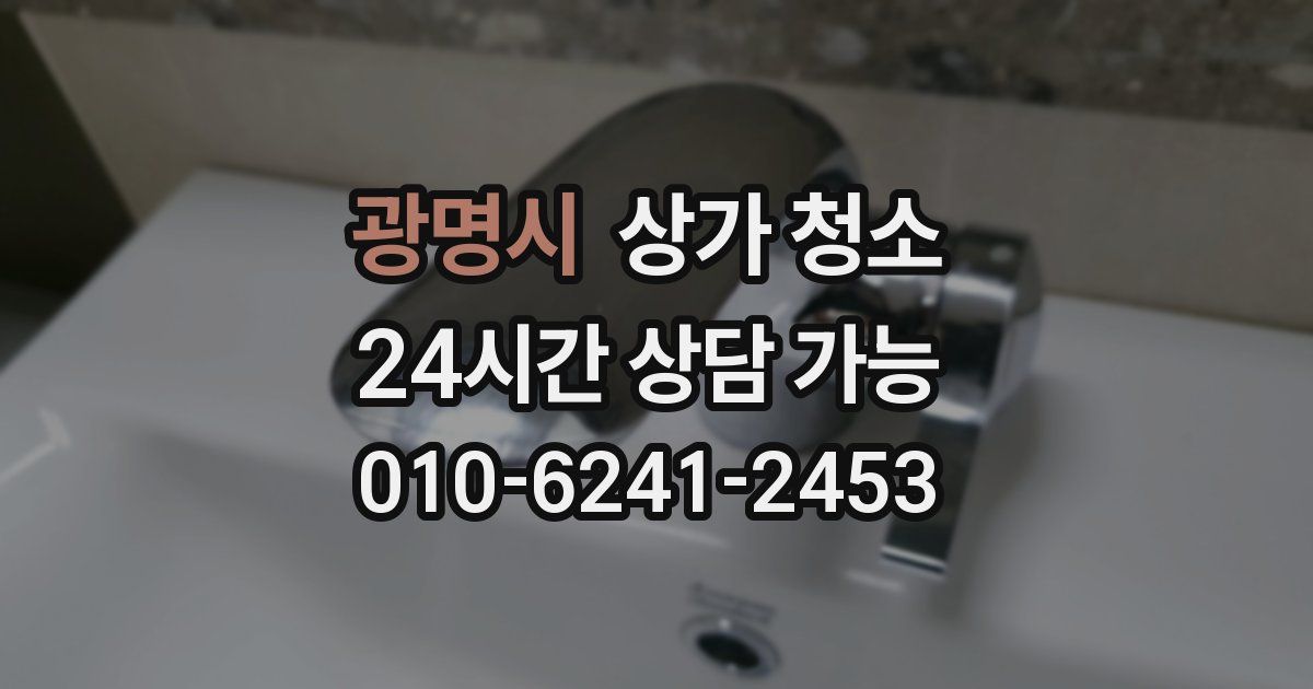 광명시 상가 청소