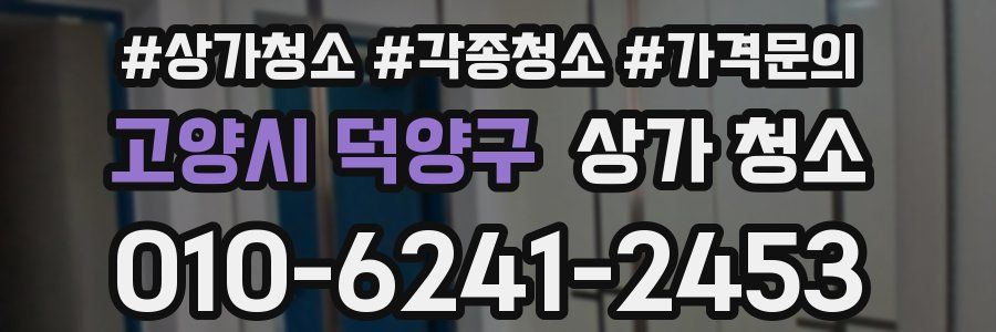 고양시 덕양구 상가 청소
