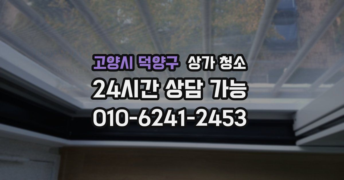 고양시 덕양구 상가 청소
