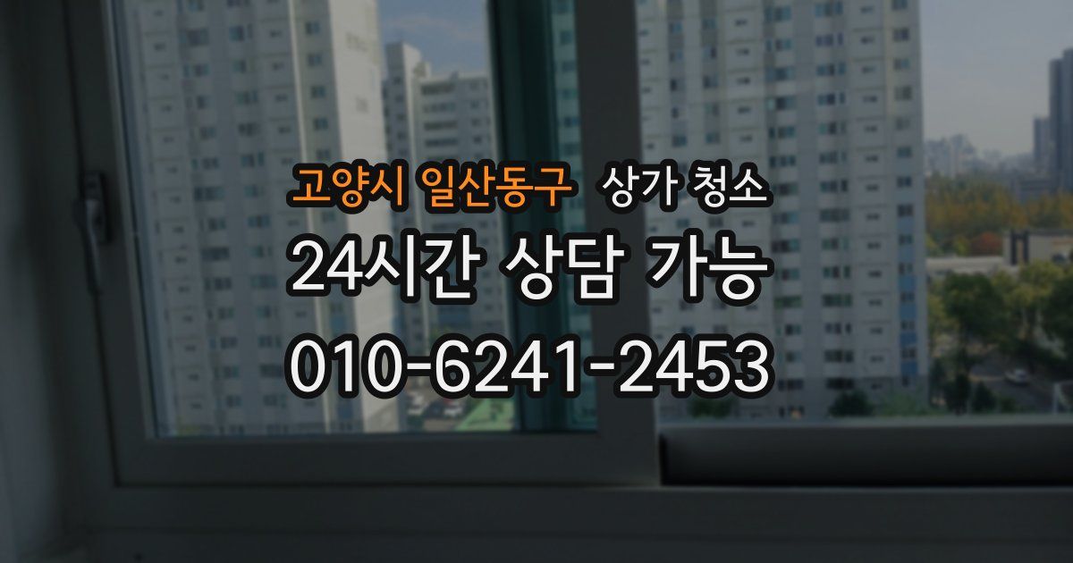 고양시 일산동구 상가 청소