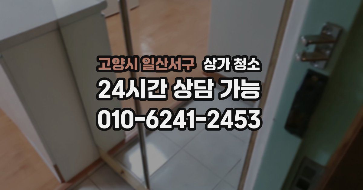 고양시 일산서구 상가 청소