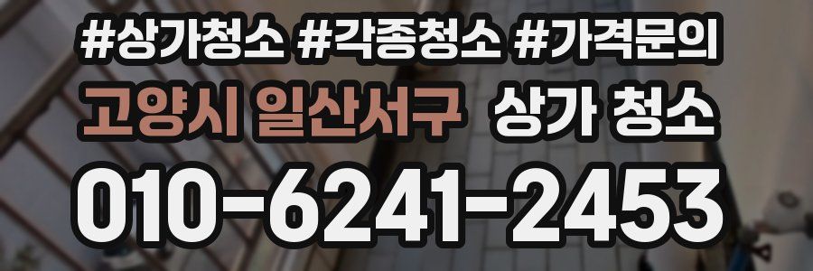 고양시 일산서구 상가 청소