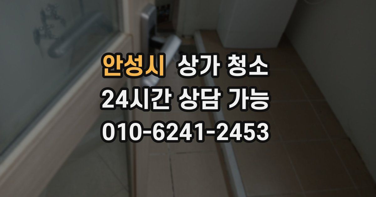 안성시 상가 청소