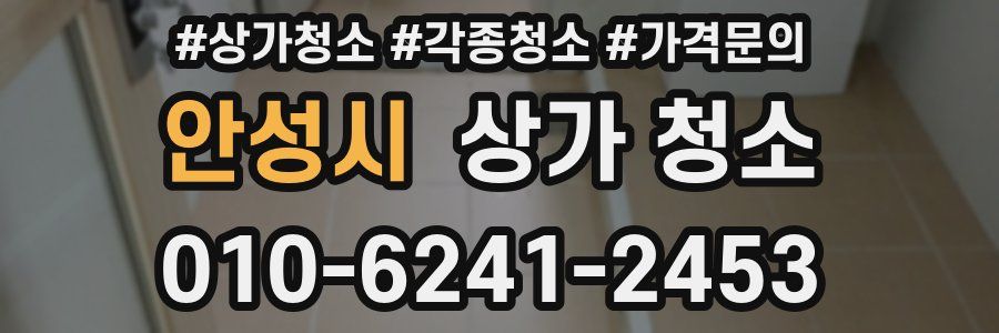 안성시 상가 청소