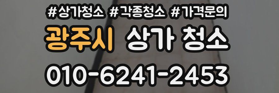 광주시 상가 청소