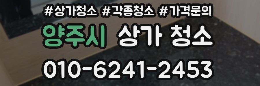 양주시 상가 청소