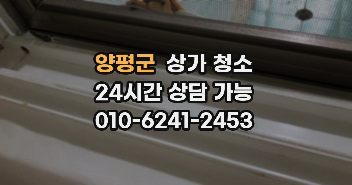 양평군 상가 청소