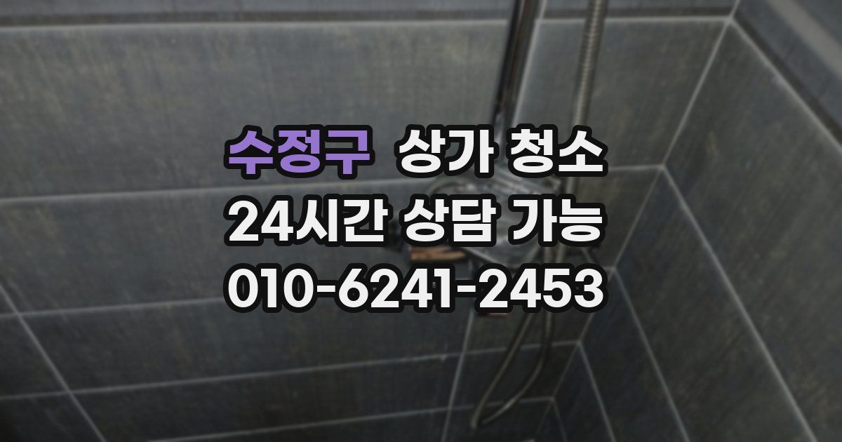 수정구 상가 청소