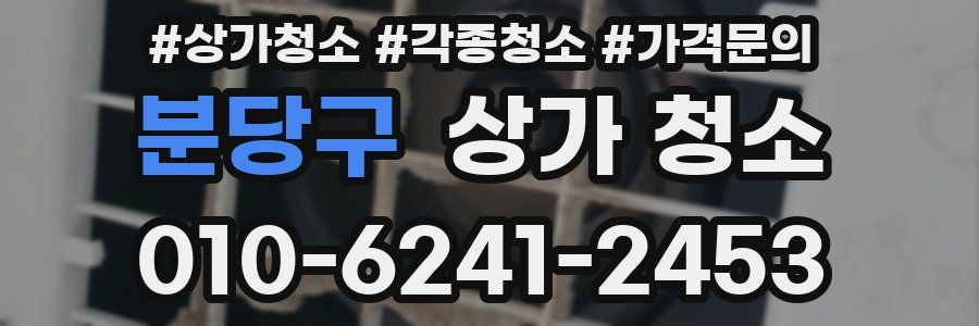 분당구 상가 청소