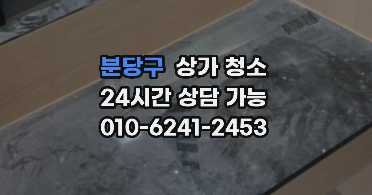 분당구 상가 청소