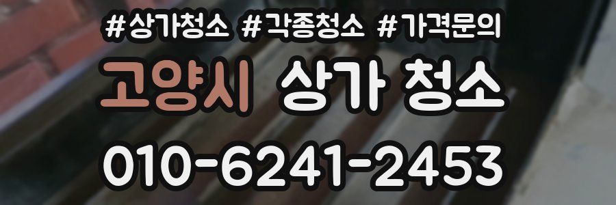 고양시 상가 청소