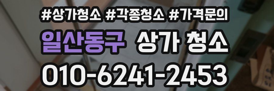 일산동구 상가 청소