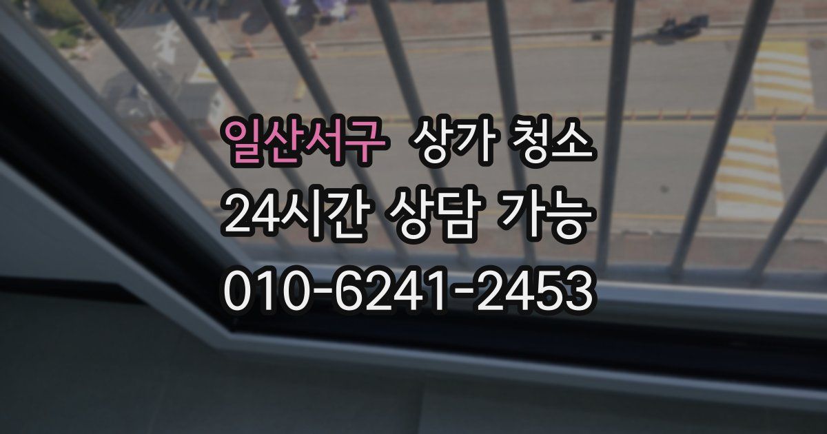 일산서구 상가 청소