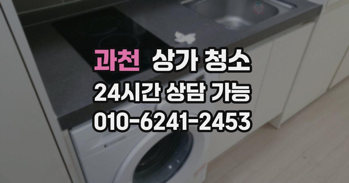 과천 상가 청소