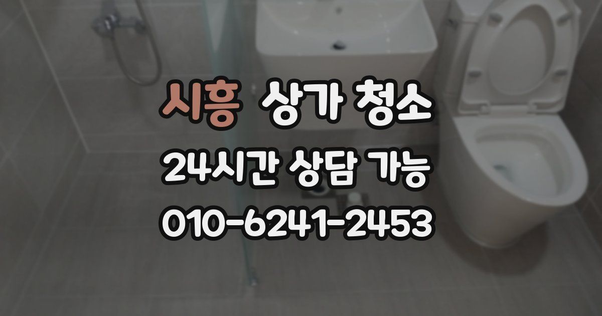 시흥 상가 청소