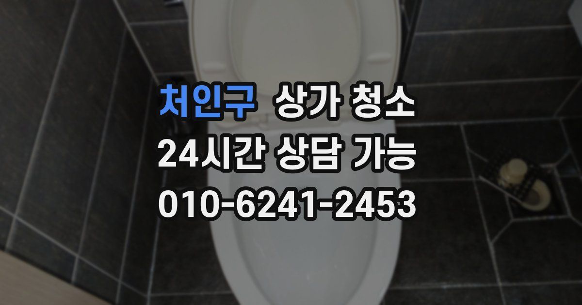 처인구 상가 청소