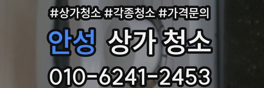 안성 상가 청소