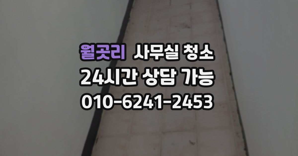 월곳리 사무실 청소