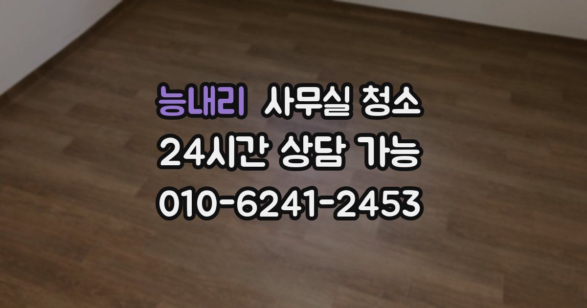 능내리 사무실 청소